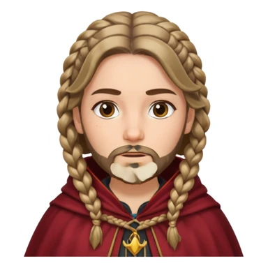 woman with braided hair , beard and cloak sticker