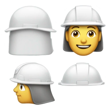 Casco de ingeniera blanco sticker