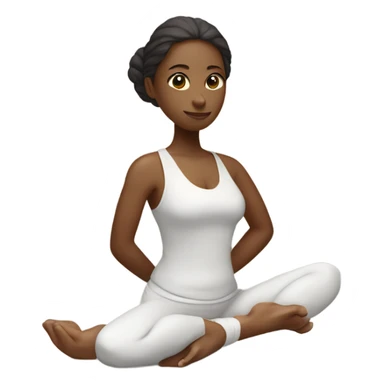 the upper body of a yoga woman sticker