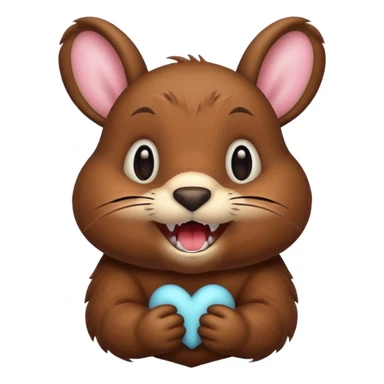 Beaver with bunny teeth sticker