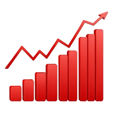 A sales graph with a downward trend sticker