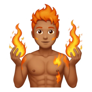 A man with his nipples on fire sticker