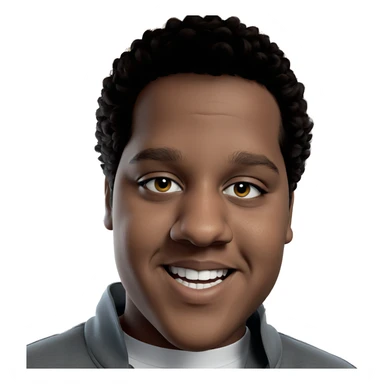 smiling boy by window sticker