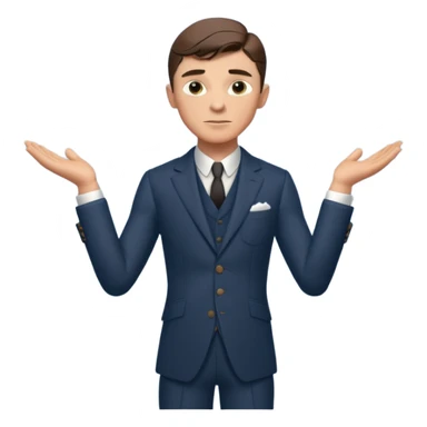 Thomas Shelby In Gratitude Pose in Pixar Style  sticker