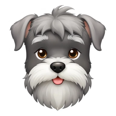 super cute schnauzer dog with fluffy beard sticker