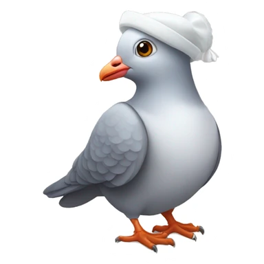 pigeon with a white bonnet (hand maid's tale) sticker