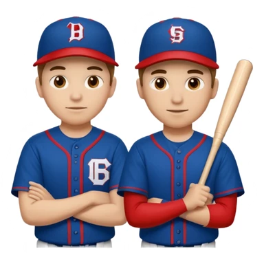 quiero dos equipos enemigos de baseball  sticker
