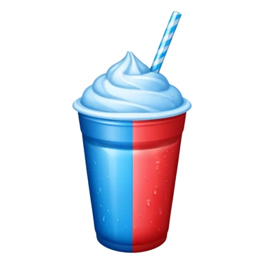 Red slushie in a white and blue cup  sticker