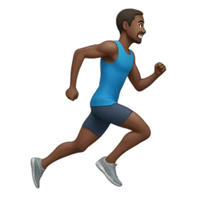 white man running sticker