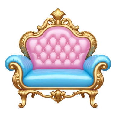 pink gold and light blue rococo inflatable likes sticker
