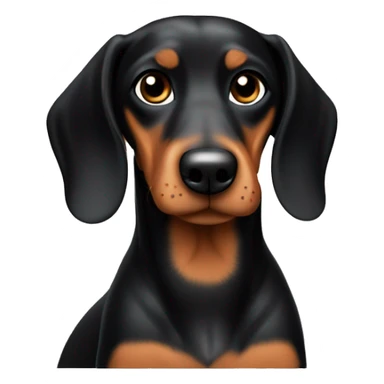 A black and tan short haired sausage dog sticker