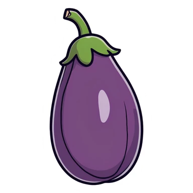 eggplant with veins as human veins remarked sticker