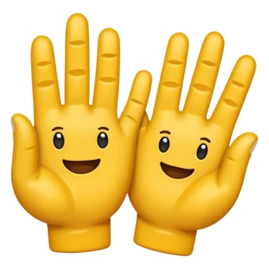 dos manos hacia arriba y en medio un 6 y un 7 sticker