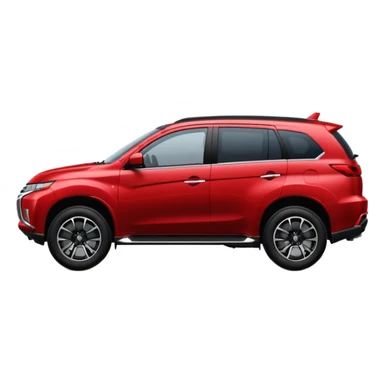 Mitsubishi SUV in red sticker