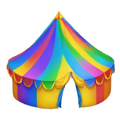 rainbow carnival tent sticker