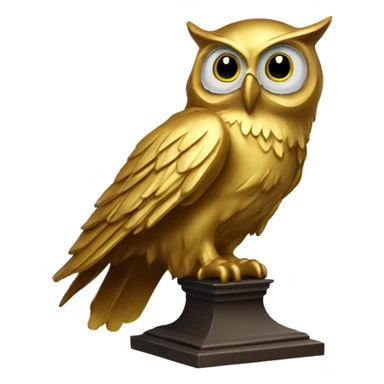 Dumbledore's owl gold tal lectern  sticker