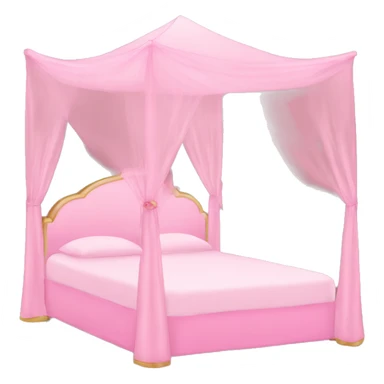 pink royal princess canopy bed sticker