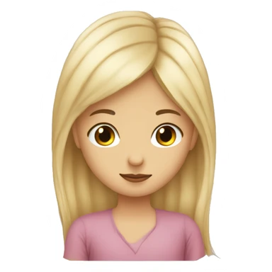 Girl with long blonde hair kissing tan boy that has short black hair combed over sticker