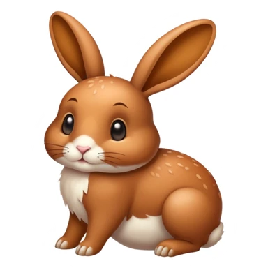 Un conejo con manchas canela sticker