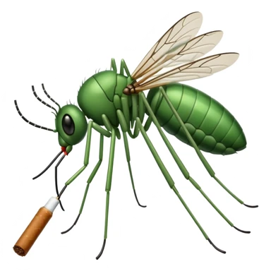 mosquito aedes fumando un cigarro sticker