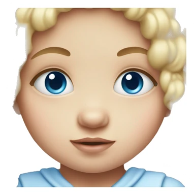 little baby girl with blue eyes sticker