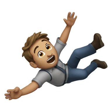 Guy falling out the sky sticker