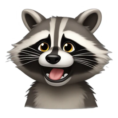 racoon cry sticker