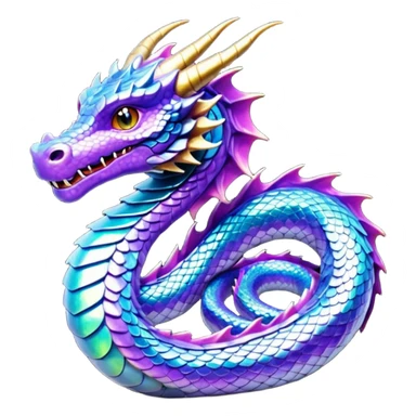 glitter purple dragon sticker