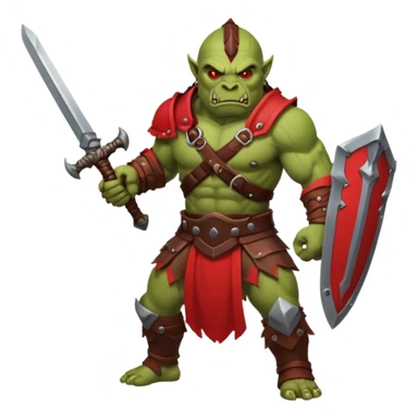 Orc guerrier rouge sticker