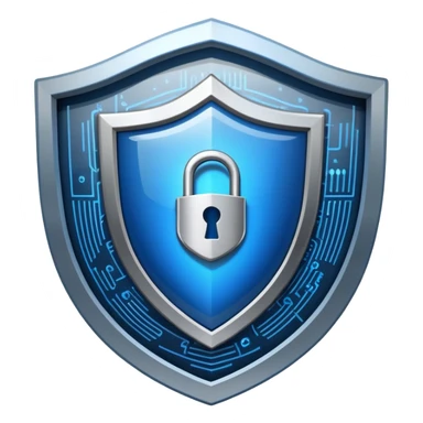 An icon featuring a shield with a digital lock, binary code, and a hacker silhouette in the background, symbolizing cybersecurity. The design includes firewalls, encrypted data streams, and warning alerts. Transparent background highlights protection of digital systems and information. sticker