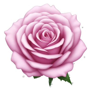 Pink rose with snow sticker