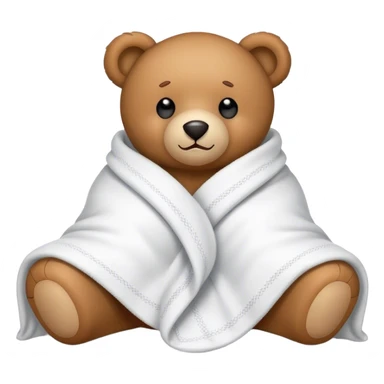 Teddy bear in blanket  sticker