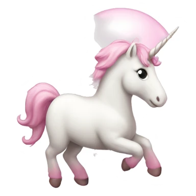 Light pink unicorn balloon  sticker