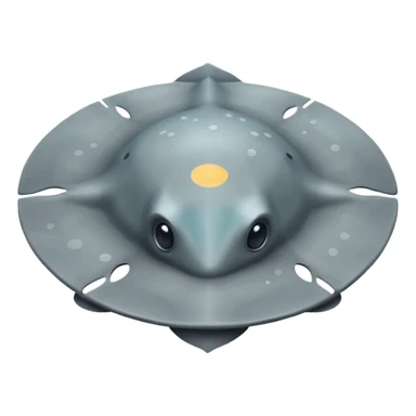 small round simple stingray top view sticker