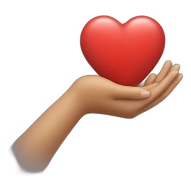 two hands holding a heart sticker