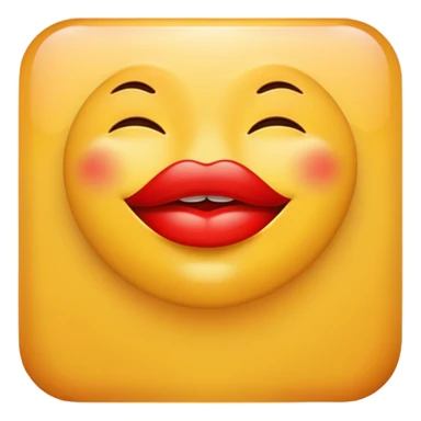 Lip biting emoji sticker