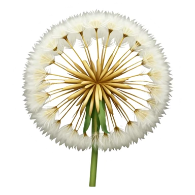 Dandelion flower emoji for bio in white colour more feathers  sticker