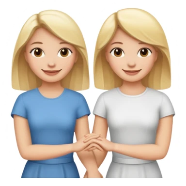blonde and brunette women holding hands sticker