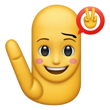 Fuck you finger with a smiling face sticker