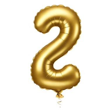 Golden balloon number 5 sticker