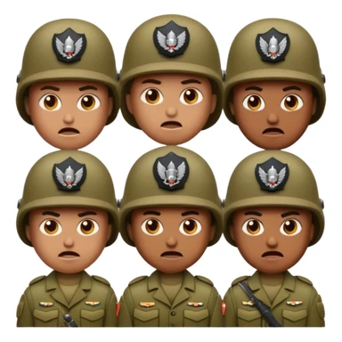 Emojis war soldiers killers sticker