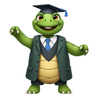 animal turtle as a school Teacher sticker