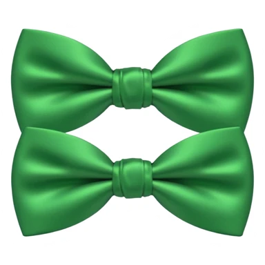 green bow tie with subtle shine sticker
