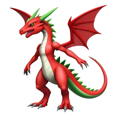 Cool edgy Guilmon-Flygon-Digimon-hybrid-fusion-combination, full body sticker