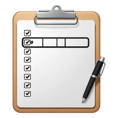 clipboard with checklist sticker