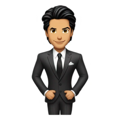 Shah rukh khan suit slicked back hair sticker