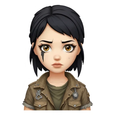 Lucy (black hair) from the Fallout TV show sticker