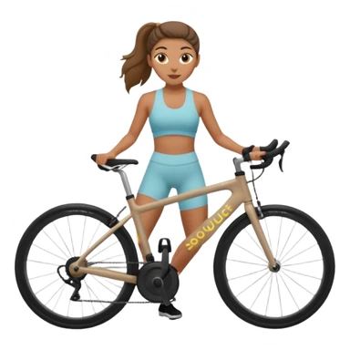 girl biking in soulcycle class  sticker