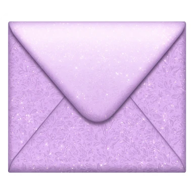 a closed pastel lavender floral shiny sparkly glittery aesthetic romantic vintage envelope  sticker
