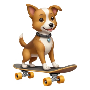Dog riding skateboard  sticker